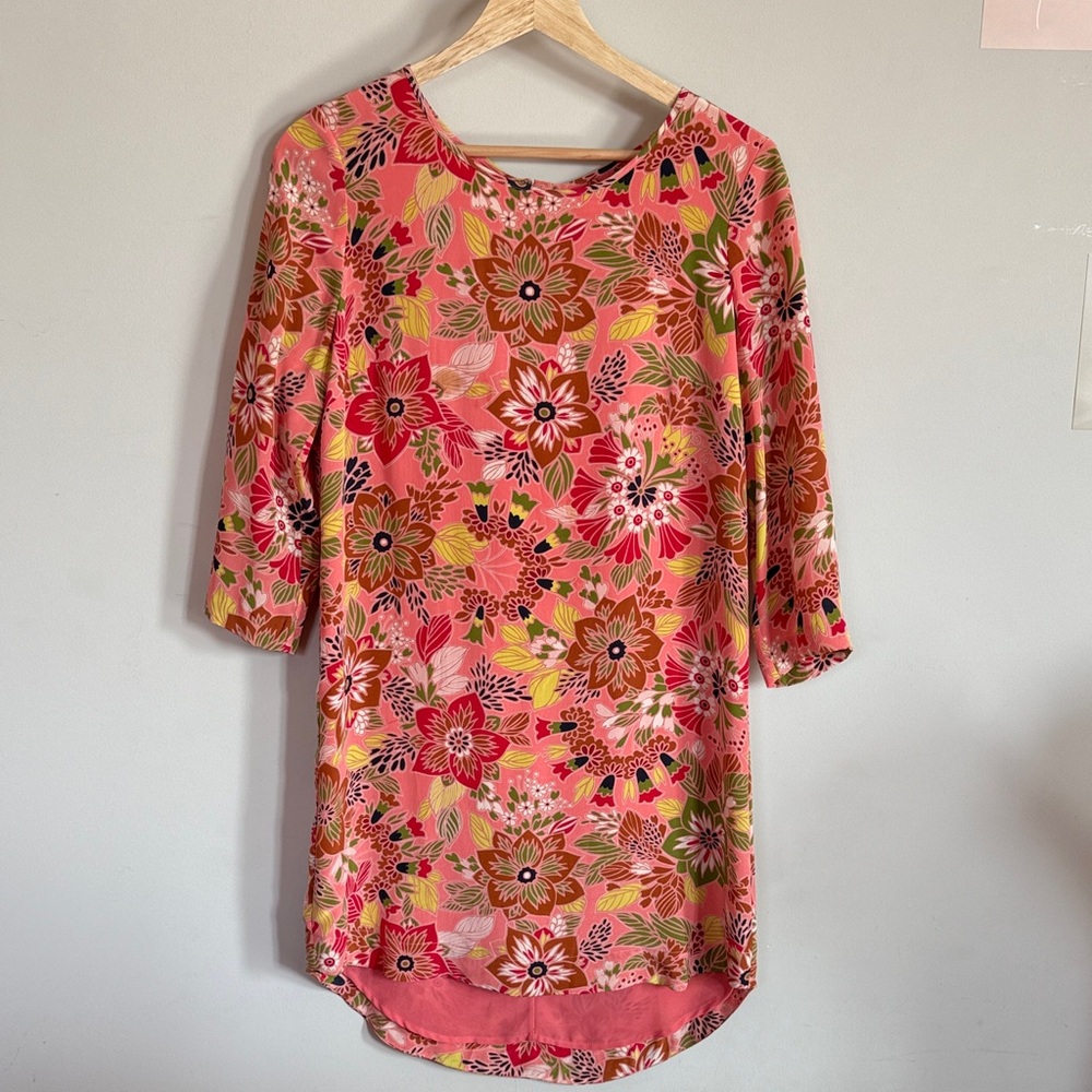 Floral Pink Shift Dress - Bright Multicolor Print by Club Monaco
